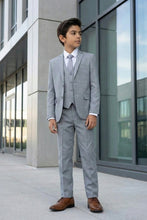 Load image into Gallery viewer, Perry Ellis "Sharkskin Swagger" Kids Shark Grey Suit (5-Piece Set)