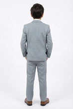 Load image into Gallery viewer, Perry Ellis "Sharkskin Swagger" Kids Shark Grey Suit (5-Piece Set)