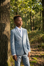 Load image into Gallery viewer, Perry Ellis "Sharkskin Swagger" Kids Smoke Blue Suit (5-Piece Set)