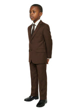 Load image into Gallery viewer, "Huntington" Stacy Adams Kids Brown Suit (5-Piece Set)