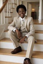 Load image into Gallery viewer, Tazio "Jacob" Kids Beige 5-Piece Suit