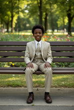 Load image into Gallery viewer, Tazio "Jacob" Kids Beige 5-Piece Suit