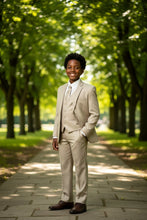 Load image into Gallery viewer, Tazio "Jacob" Kids Beige 5-Piece Suit