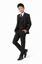 Load image into Gallery viewer, Tazio "Jacob" Kids Black 5-Piece Suit
