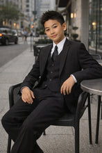 Load image into Gallery viewer, Tazio "Jacob" Kids Black 5-Piece Suit