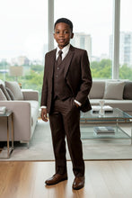 Load image into Gallery viewer, Tazio "Jacob" Kids Brown 5-Piece Suit