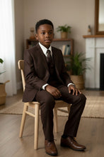 Load image into Gallery viewer, Tazio "Jacob" Kids Brown 5-Piece Suit