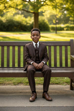 Load image into Gallery viewer, Tazio "Jacob" Kids Brown 5-Piece Suit
