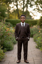 Load image into Gallery viewer, Tazio "Jacob" Kids Brown 5-Piece Suit