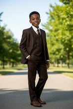 Load image into Gallery viewer, Tazio "Jacob" Kids Brown 5-Piece Suit