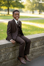 Load image into Gallery viewer, Tazio "Jacob" Kids Brown 5-Piece Suit
