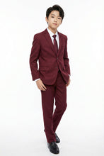 Load image into Gallery viewer, Tazio "Jacob" Kids Burgundy 5-Piece Suit