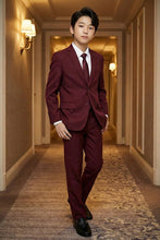 Load image into Gallery viewer, Tazio "Jacob" Kids Burgundy 5-Piece Suit