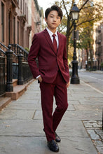 Load image into Gallery viewer, Tazio "Jacob" Kids Burgundy 5-Piece Suit