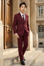 Load image into Gallery viewer, Tazio "Jacob" Kids Burgundy 5-Piece Suit