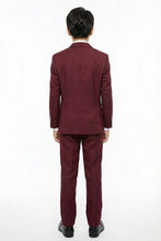 Load image into Gallery viewer, Tazio "Jacob" Kids Burgundy 5-Piece Suit