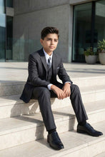 Load image into Gallery viewer, Tazio "Jacob" Kids Charcoal Grey 5-Piece Suit