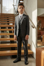 Load image into Gallery viewer, Tazio "Jacob" Kids Charcoal Grey 5-Piece Suit