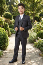 Load image into Gallery viewer, Tazio "Jacob" Kids Charcoal Grey 5-Piece Suit