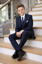 Load image into Gallery viewer, Tazio "Jacob" Kids Navy 5-Piece Suit