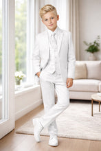 Load image into Gallery viewer, Tazio "Jacob" Kids White 5-Piece Suit