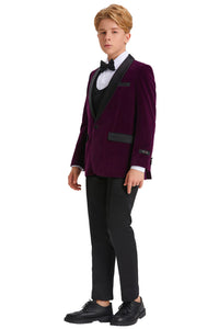 Tazio "Jayden" Tazio Kids Purple Velvet Tuxedo (5-Piece Set)