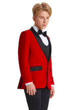 Load image into Gallery viewer, Tazio &quot;Jayden&quot; Tazio Kids Red Velvet Tuxedo (5-Piece Set)