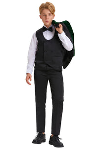 Tazio "Jayden" Tazio Kids Green Velvet Tuxedo (5-Piece Set)