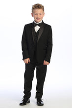 Load image into Gallery viewer, Tip Top Kids &quot;Cornell&quot; Kids Black Tuxedo (5-Piece Set)