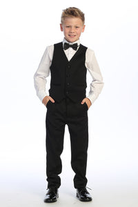 Tip Top Kids "Cornell" Kids Black Tuxedo (5-Piece Set)