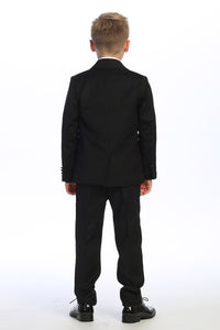 Tip Top Kids "Georgetown" Kids Black Tuxedo (5-Piece Set)