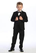 Load image into Gallery viewer, Tip Top Kids &quot;Georgetown&quot; Kids Black Tuxedo (5-Piece Set)