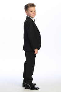 Tip Top Kids "Georgetown" Kids Black Tuxedo (5-Piece Set)