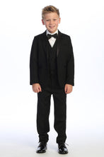 Load image into Gallery viewer, Tip Top Kids &quot;Georgetown&quot; Kids Black Tuxedo (5-Piece Set)