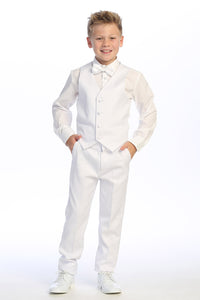 Tip Top Kids "Cornell" Kids White Tuxedo (5-Piece Set)