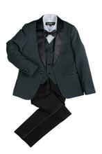Load image into Gallery viewer, BLACKTIE &quot;London&quot; Kids Hunter Green Tuxedo (5-Piece Set)