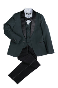 BLACKTIE "London" Kids Hunter Green Tuxedo (5-Piece Set)