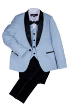 Load image into Gallery viewer, BLACKTIE &quot;London&quot; Kids Powder Blue Tuxedo (5-Piece Set)