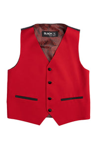 BLACKTIE "London" Kids Red Tuxedo (5-Piece Set)