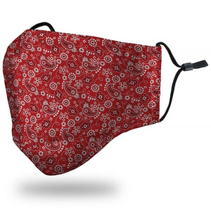 Mask Barn Kids "Bandana" Red Face Mask