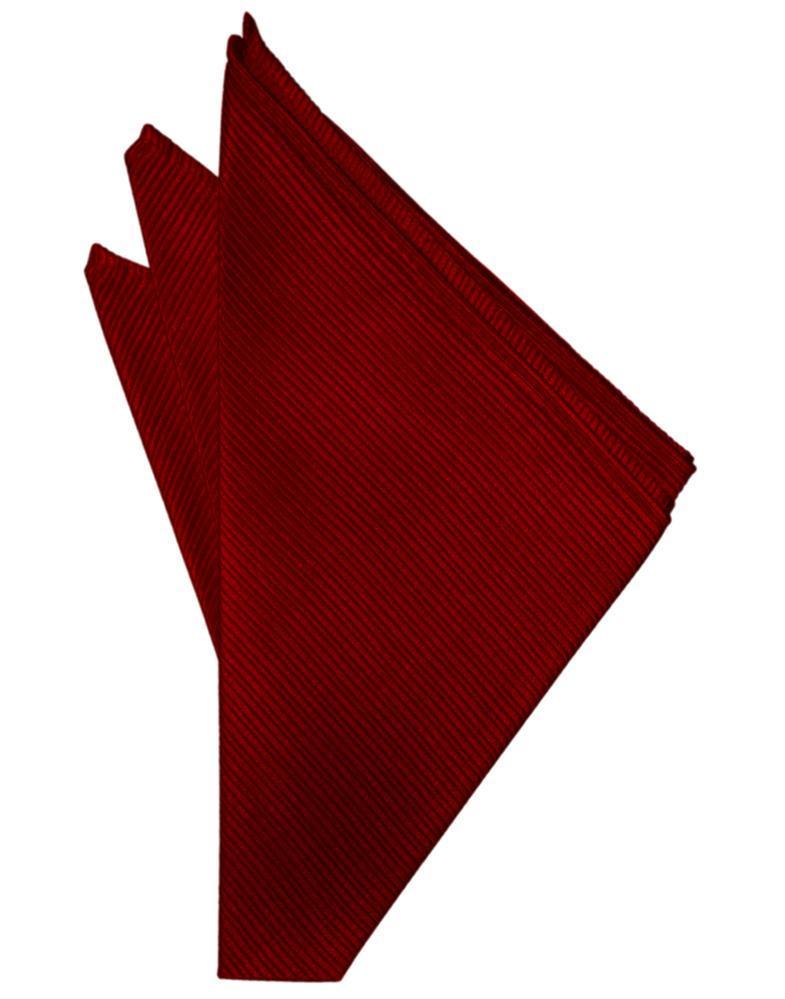 Cristoforo Cardi Red Faille Silk Pocket Square