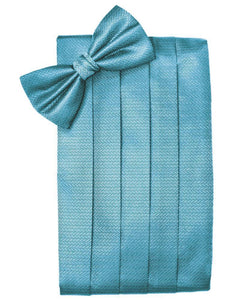 Cardi Blue Ice Herringbone Kids Cummerbund