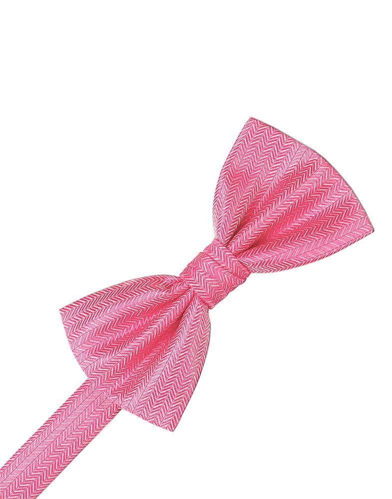 Cardi Bubblegum Herringbone Kids Bow Tie