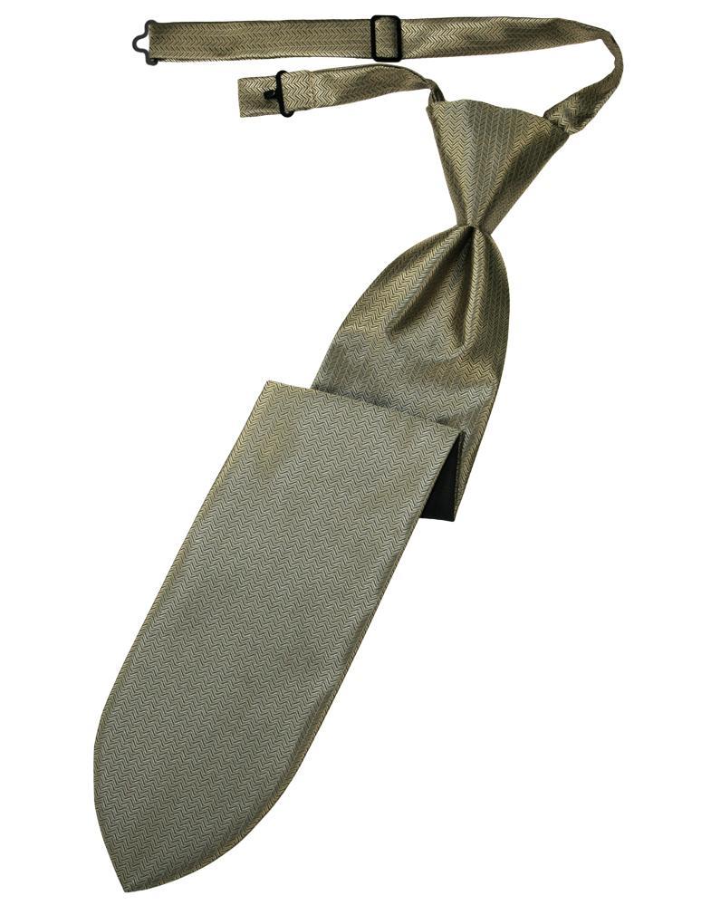 Cardi Champagne Herringbone Kids Necktie