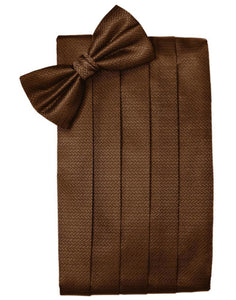 Cardi Cinnamon Herringbone Kids Cummerbund