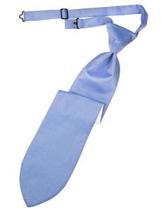 Cardi Cornflower Herringbone Kids Necktie