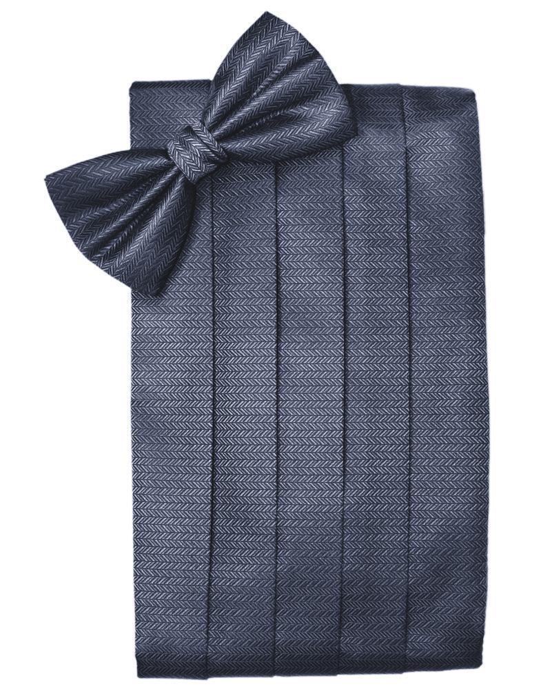 Cardi Desert Blue Herringbone Kids Cummerbund