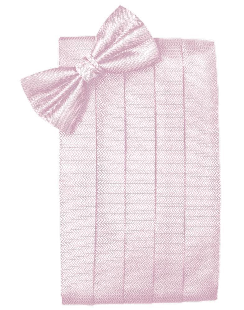 Cardi Pink Herringbone Kids Cummerbund