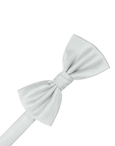 Cardi Platinum Herringbone Kids Bow Tie