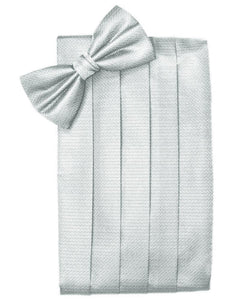 Cardi Platinum Herringbone Kids Cummerbund